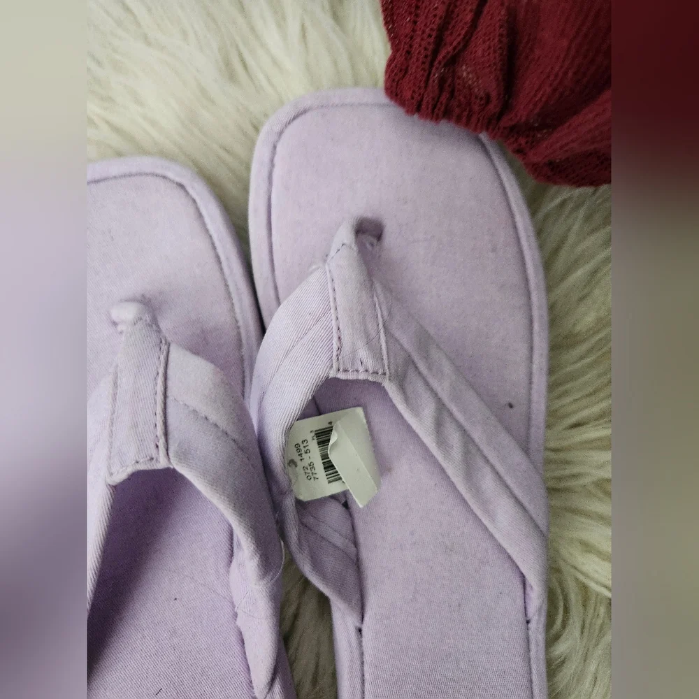 Aerie Pastel Purple Thong Platform Sandals Comfy 8